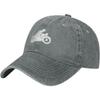 Motorcycle Rider Baseball Cap Washed Cotton Distressed Dad Hat for Unisex Women
