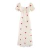 French Pure Desire Romantic Print Design Sense a Word Long Dress Women's New Holiday Style Slim and Thin Dress