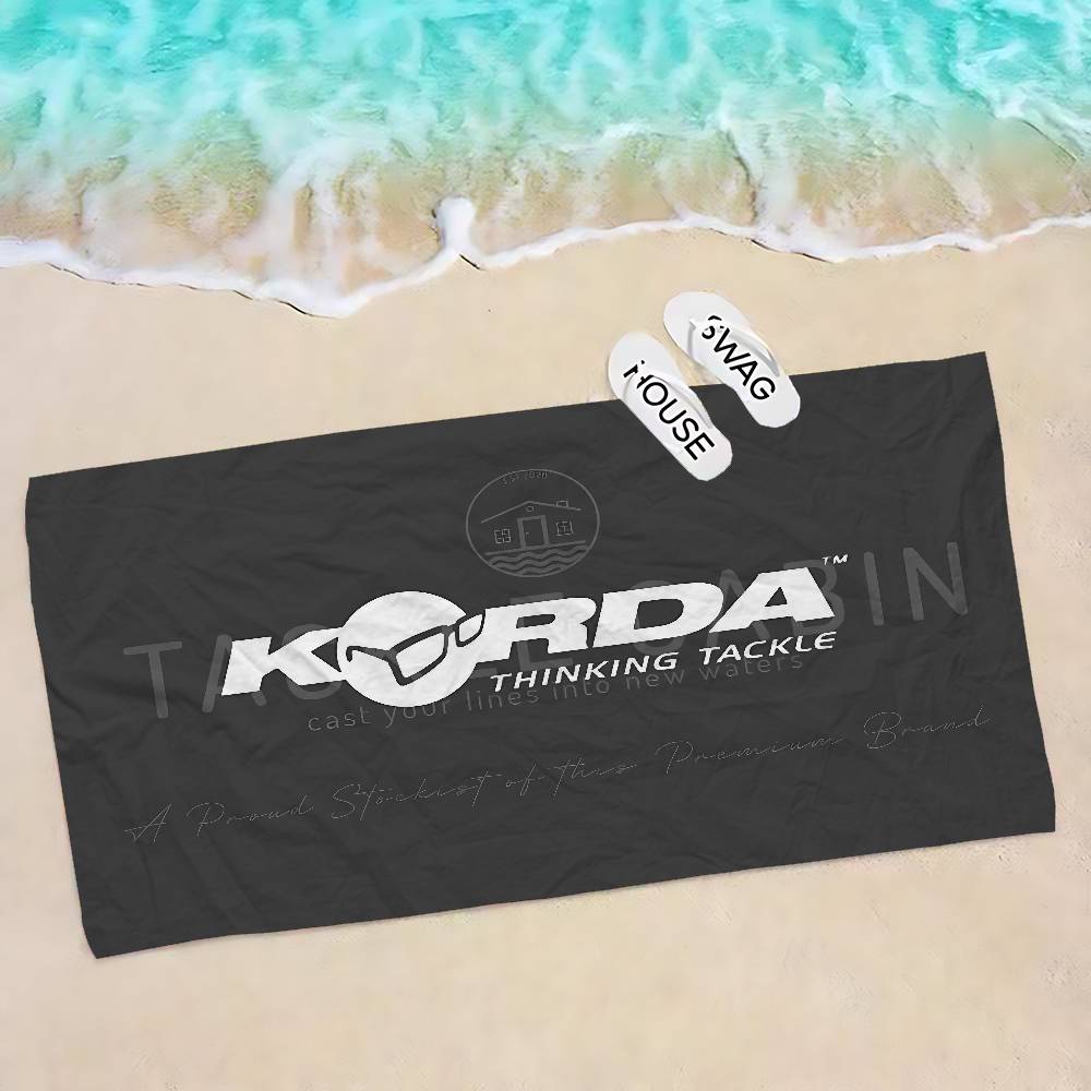 K-Korda Rybářské Logo Mikrovlákno Tištěný Plážový Ručník Horská Turistika Jóga Plážové Plavání Běh Absorpční Měkký Ručník