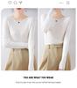 Women's Slim Fit Solid Color One-Shoulder Wool Sweater for Autumn/Winter