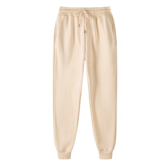 Damen Sporthose mit Kordelzug, elastischer Bund, lockere Jogginghose mit Knöchelband und Taschen, einfarbig, Jogginghose, Laufhose, Freizeithose