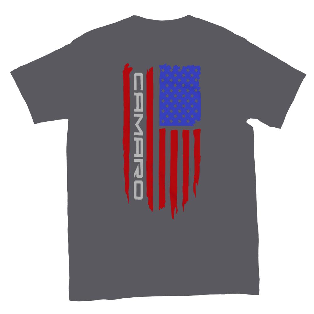 Camaro American Flag T-shirt Unisex T-Shirt XL
