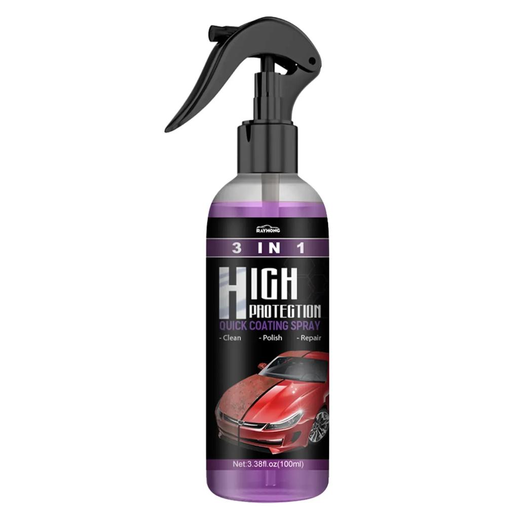 3 In 1 Rapid Ceramic Coating Fortify Motorcycle Wax Polish Spray Hydrophobic Intense Gloss Shine For Glass&Wheels&Paint Sealant