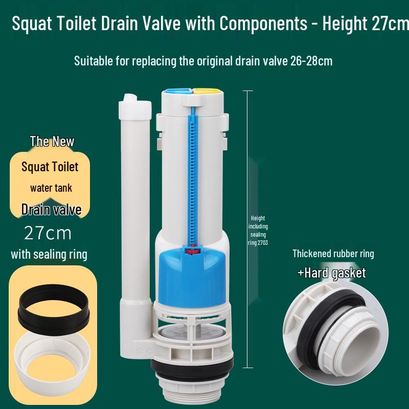 WDI Water-Saving Flush Valve Kit for Squat Toilets