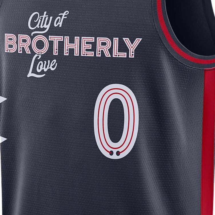 Nike Dri-Fit Letter Number Print Color Block Basketball Jersey City Edition 2023/24 Season Philadelphia 76ers Tyrese Maxey 0 Men Jersey DX8515-421