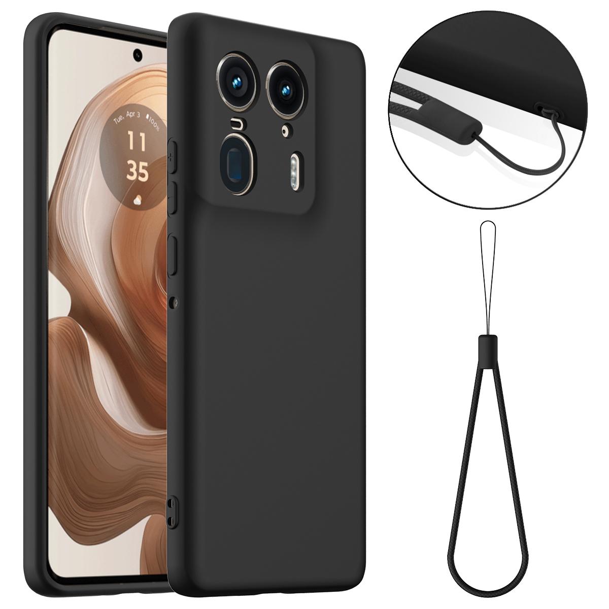 

Для Motorola Edge 50 Ultra 5G/Moto X50 Ultra 5G Магнітний чохол Захист від падінь Рідкий силікон Чохол для телефону з ремінцем B