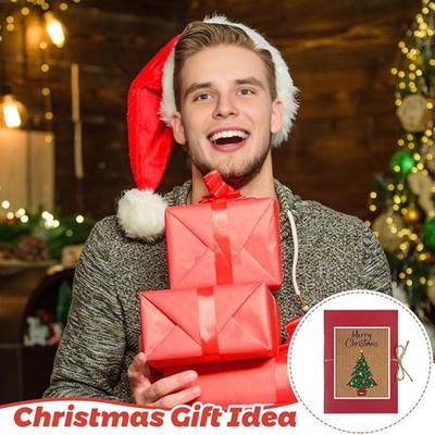 Weihnachts-Geschenkkartenhalter 5 Fächer Postkarten-Kartenhülle Weihnachtsbaum/Schneemann Geldhalter Umschlag Broschüre für Weihnachtsfeierbedarf