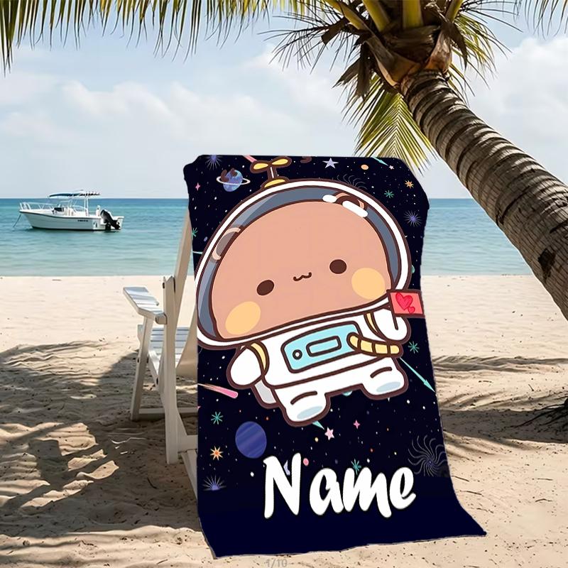 Customizable personalized beach towels Bubu Dudu themed designs.Suitable for the beach, yoga, sports;ideal as beach accessories
