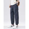 Mingge | Summer New, Ice Silk Pants Men's Tooling Charge Pants Loose Casual Tie Casual Pants
