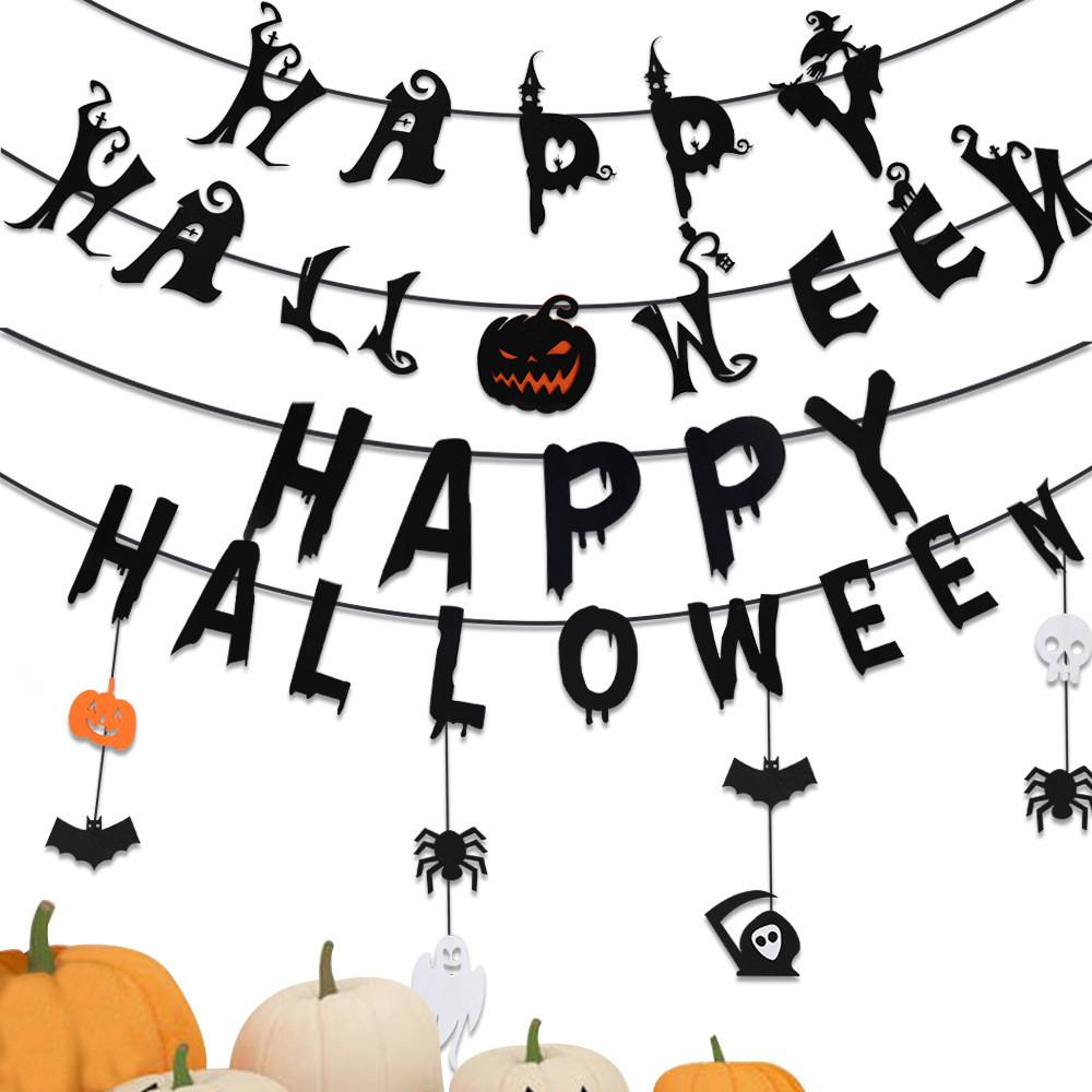 Decorative Fabric Nonwoven Halloween Hanging Banners For Spooky Celebration Setup
