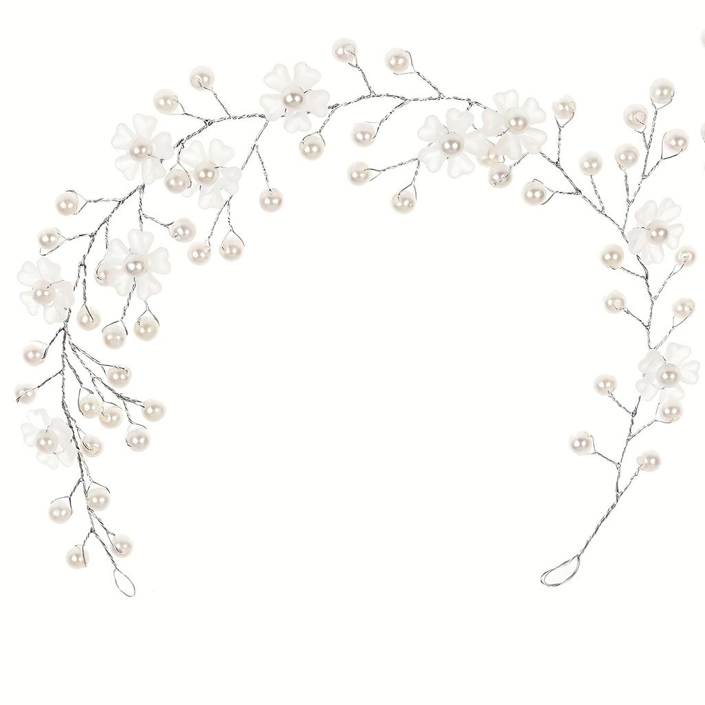 1PC Women's Silver Vine Headband, Party Application, Bridal Wedding Flower Headband, Hair Accessories Jewelry
