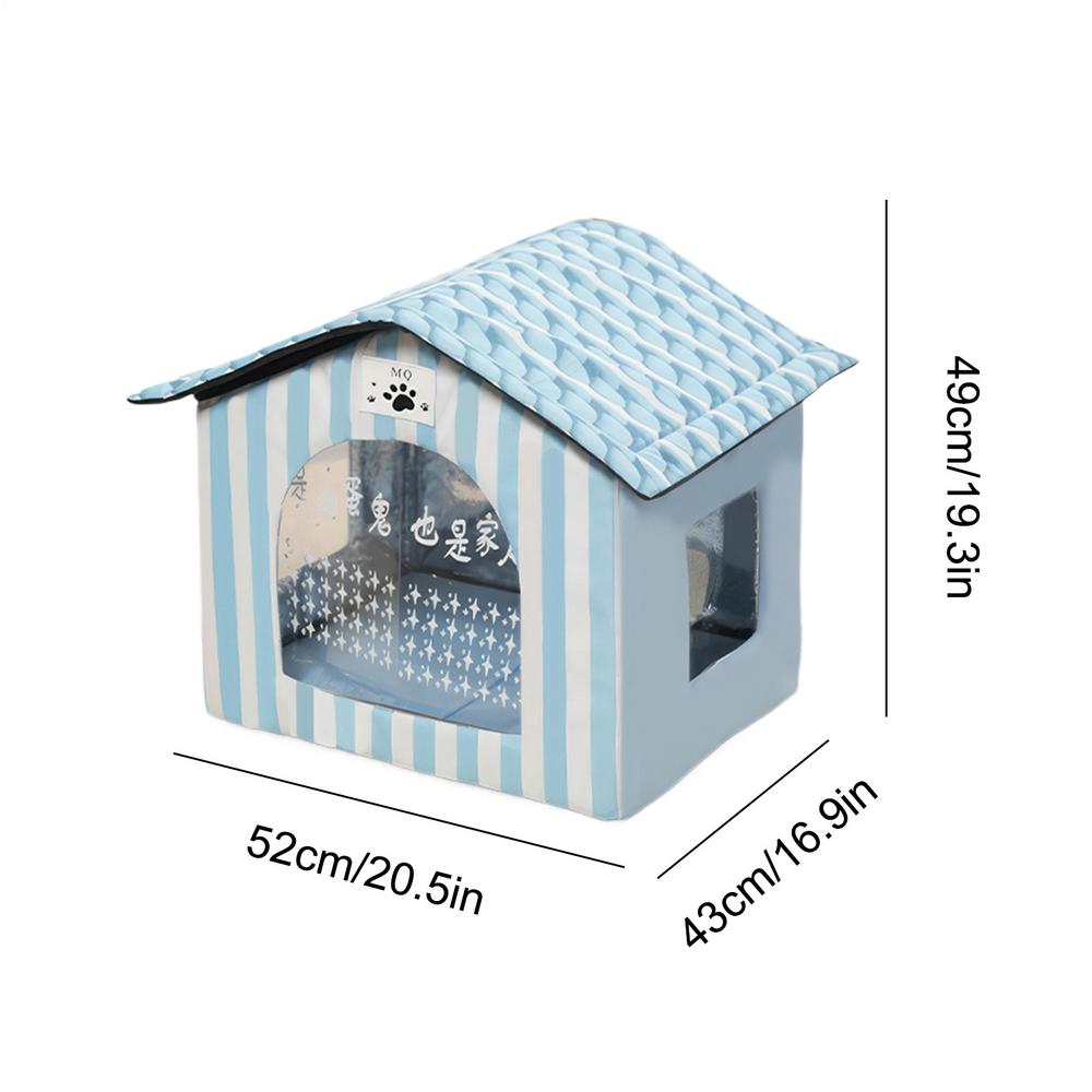 Cooling Pet House Insulated Outdoor Cat House With Ice Pack Pet Accessories For Courtyards Balconies Backyard Living Room Indoor