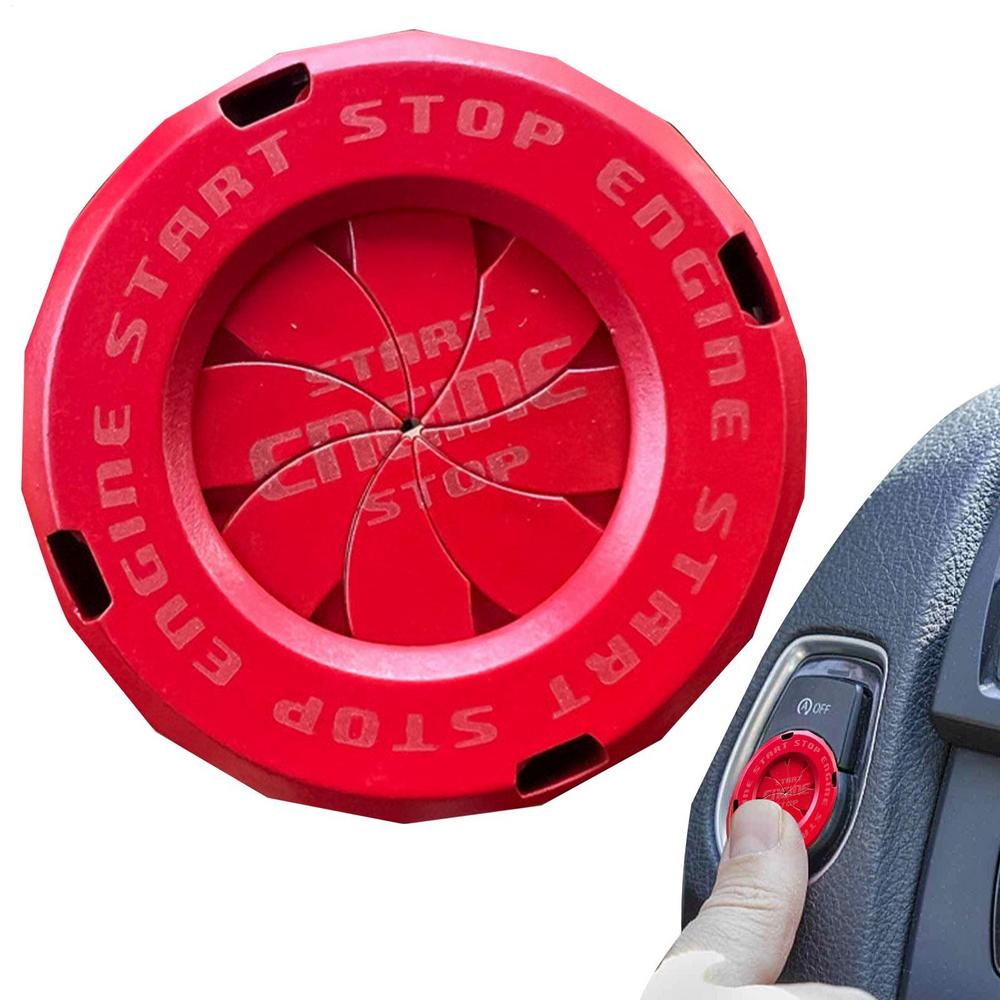 

Engine Start Stop Button Cover 1-Key Start Button Cover 1 Click Start Button Protection Cover Anti-Scratch Universal Button красный