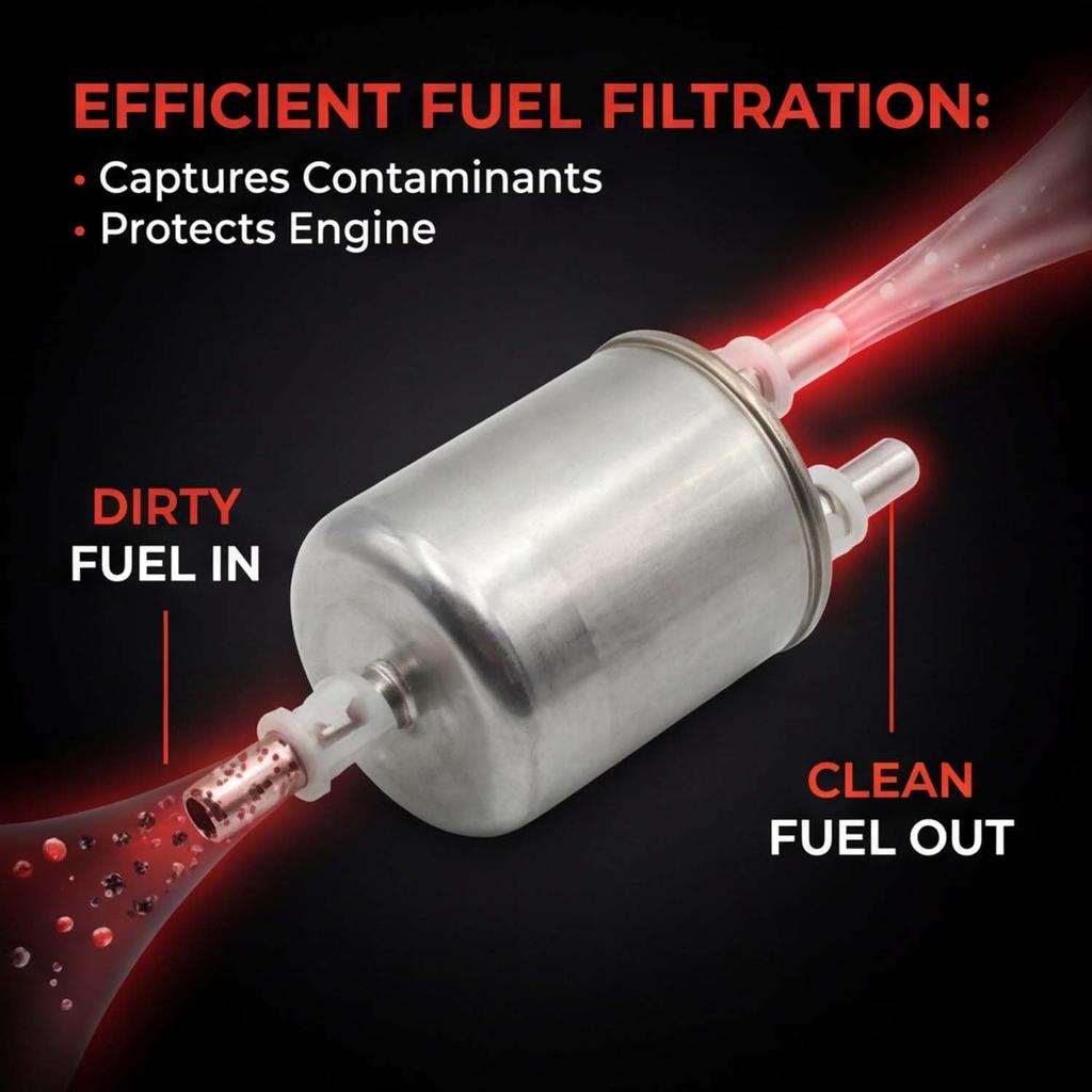 Fuel Filter F55577 | Compatible with Chevrolet Trailblazer Trailblazer EXT SSR GMC Envoy Buick Rainier Hummer H2 Isuzu Ascender Replaces GF831