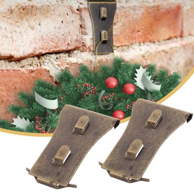 10 Pezzi Clip per Mattoni Metallo Esterno Ganci per Mattoni Senza Foratura Facile Installazione Clip da Parete Appendi Quadro