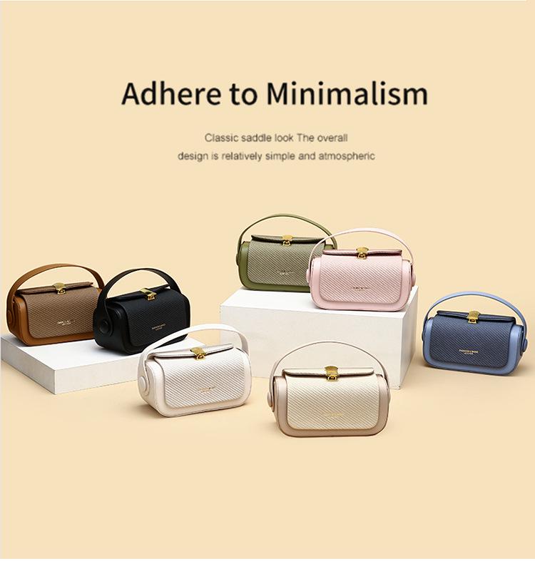 2025 Women's High-End Solid Color Handbag: Fashionable, Versatile Shoulder & Crossbody Bag