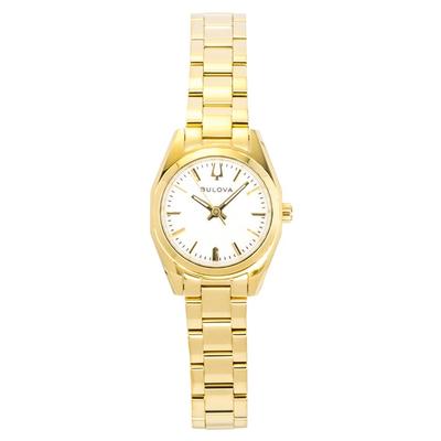 Surveyor Gold Tone Stainless Steel White Dial Quartz 97L190 Women's Watch