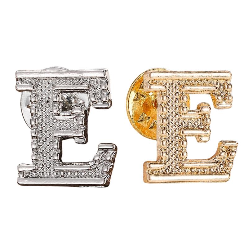 2Pcs New Metal Initial A To Z Pin 26 English Letter Pins Brooches Suit Shirt Badge Lapel Pin Fashion Jewelry For Men Women