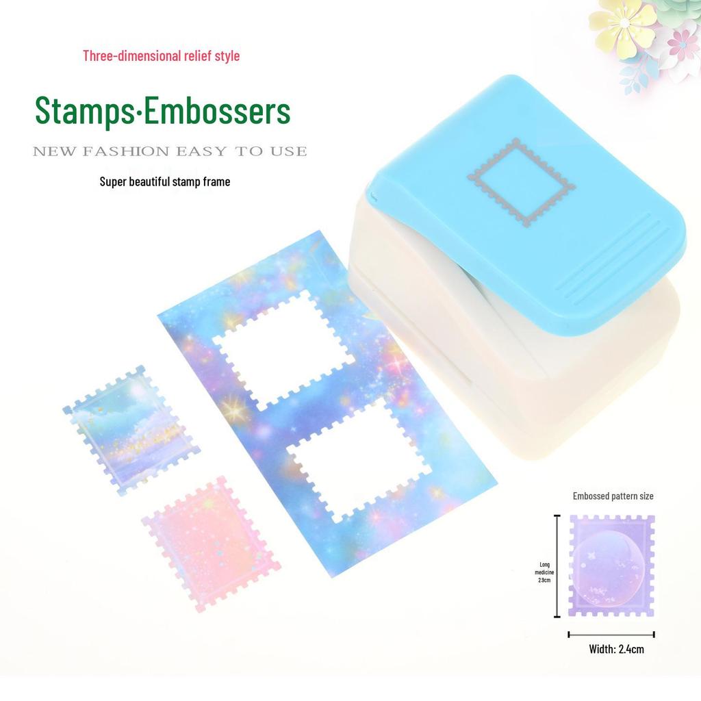 3D Embossed Stamp Frame Maker for DIY Journals - Square Punch Tool