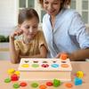 Wooden Montessori Educational Toy Color Shape Matching Coins Storage Box For Toddlers