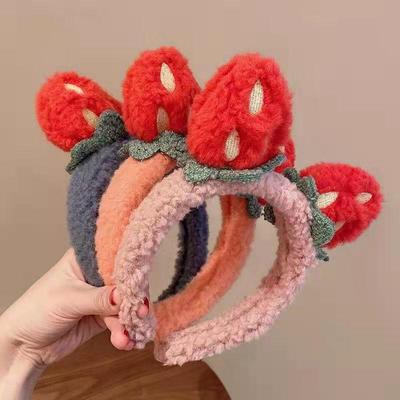 Adorable Strawberry Headband for Makeup & Skincare