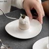 Weißer Keramik Eierteller Unregelmäßiger Eierteller Becher Eierständer Dessertteller Speiseteller Frühstücksschüssel Dim Sum Schale Obstschale Tablett