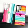 Rainbow Gradient Love Desgin Soft Phone Case for Samsung Galaxy S24 S25 FE S26 Edge S23 Ultra S22 Plus S21 + Shockproof Cover Ba