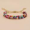 Go2Boho Summer Product Beach Jewelry Miyuki Beaded Bracelet Rainbow Colored Beads Adjustable Rope Surprise Beach Gift for Girls