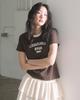 HAVISM Llf Neck S/S Tee(Brown)