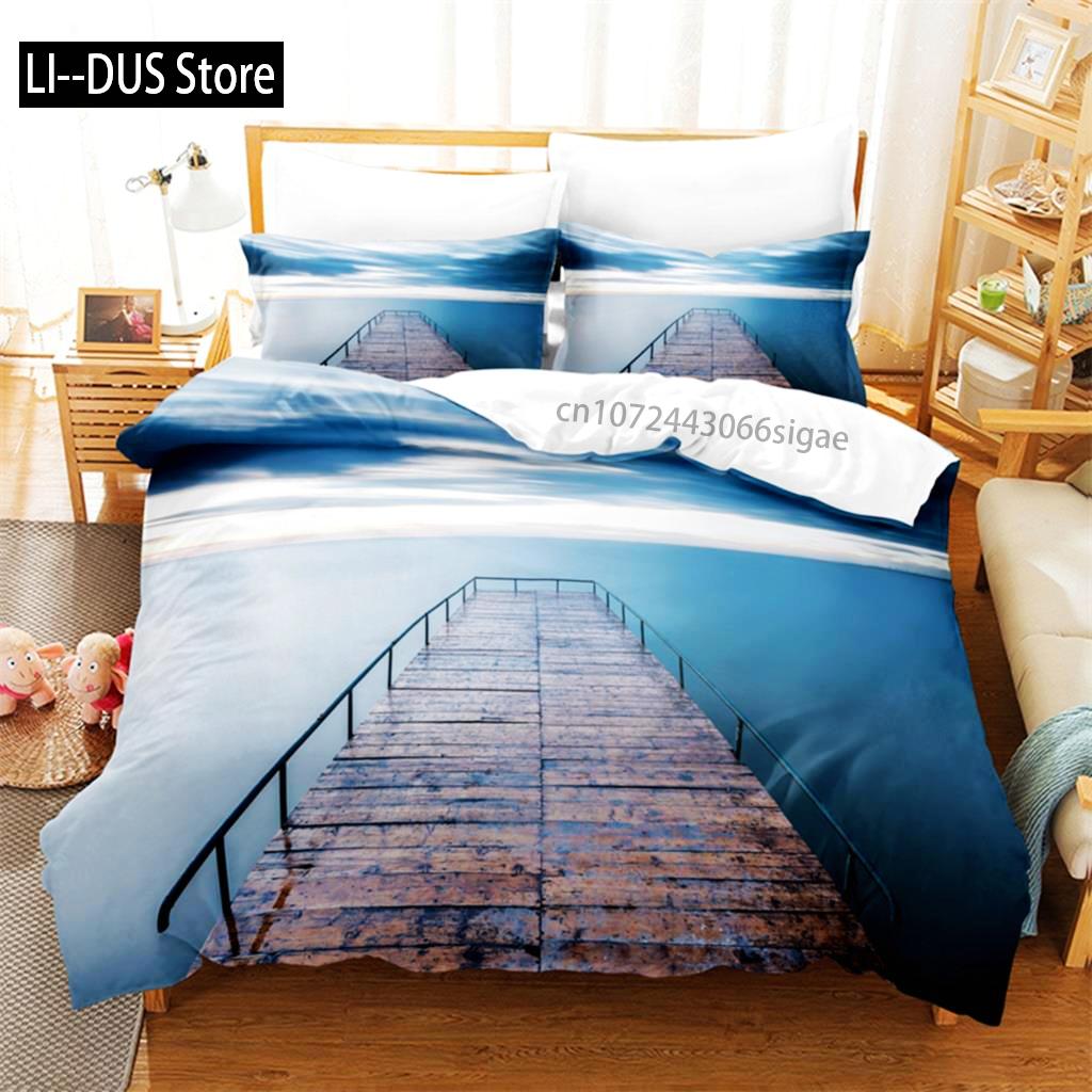 

Одеяло Белые Облака Пейзаж Комплект Постельного Белья 3D Постельное Белье Цифровая Печать Размер Queen Комплект Постельного Белья Модный Дизайн Comforter (quilt)-EU Single(135*200cm)3pcs