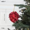 Christmas Tree Ornaments Colorful Glitter Petal Shape Balls Foam Snow Ball Sparkling Foam Flower Hanging Decorations for Tree