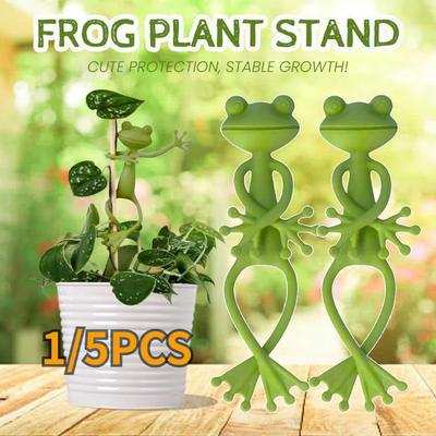 5 Pcs Frog Plant Stand, Green Animal Pet Frog Decoration Shelf