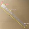 Bandelette d'affichage suspendue en plastique PP écologique de 72 cm avec 12 crochets - Accessoire d'étagère transparent gaufré