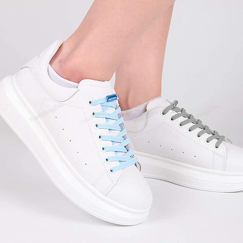 Mehrfarbige Lock-No-Tie-Schnürsenkel Elastische Sneaker-Schnürsenkel Für Kinder, Erwachsene und Ältere Schnelle Elastische Sport-Laufschuh-Schnürsenkel