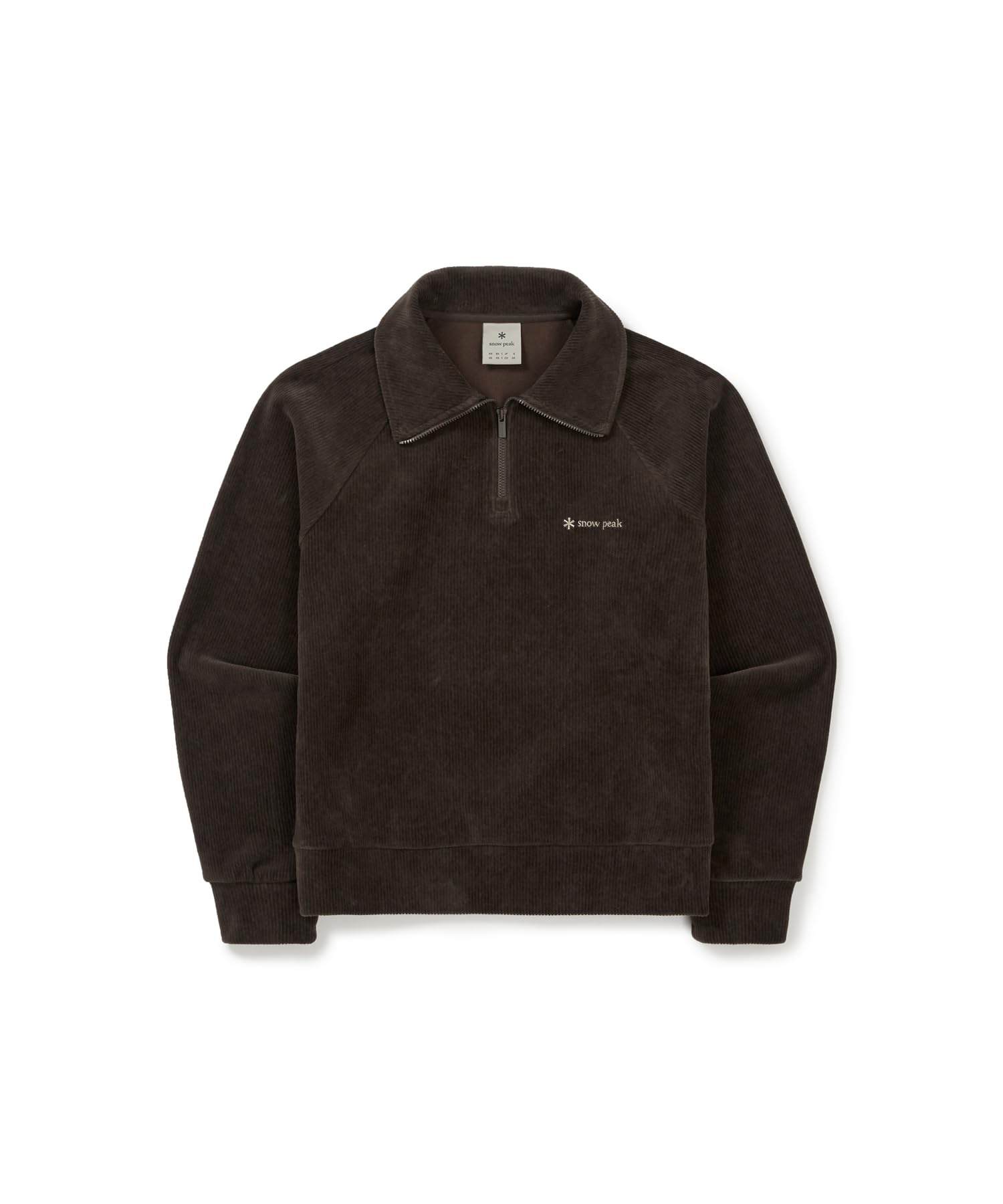 Snow Peak Corduroy Half Zip Sweatshirt and Choco Size M Women s GS-S25WWFZT71, Men s Women s, Brown,