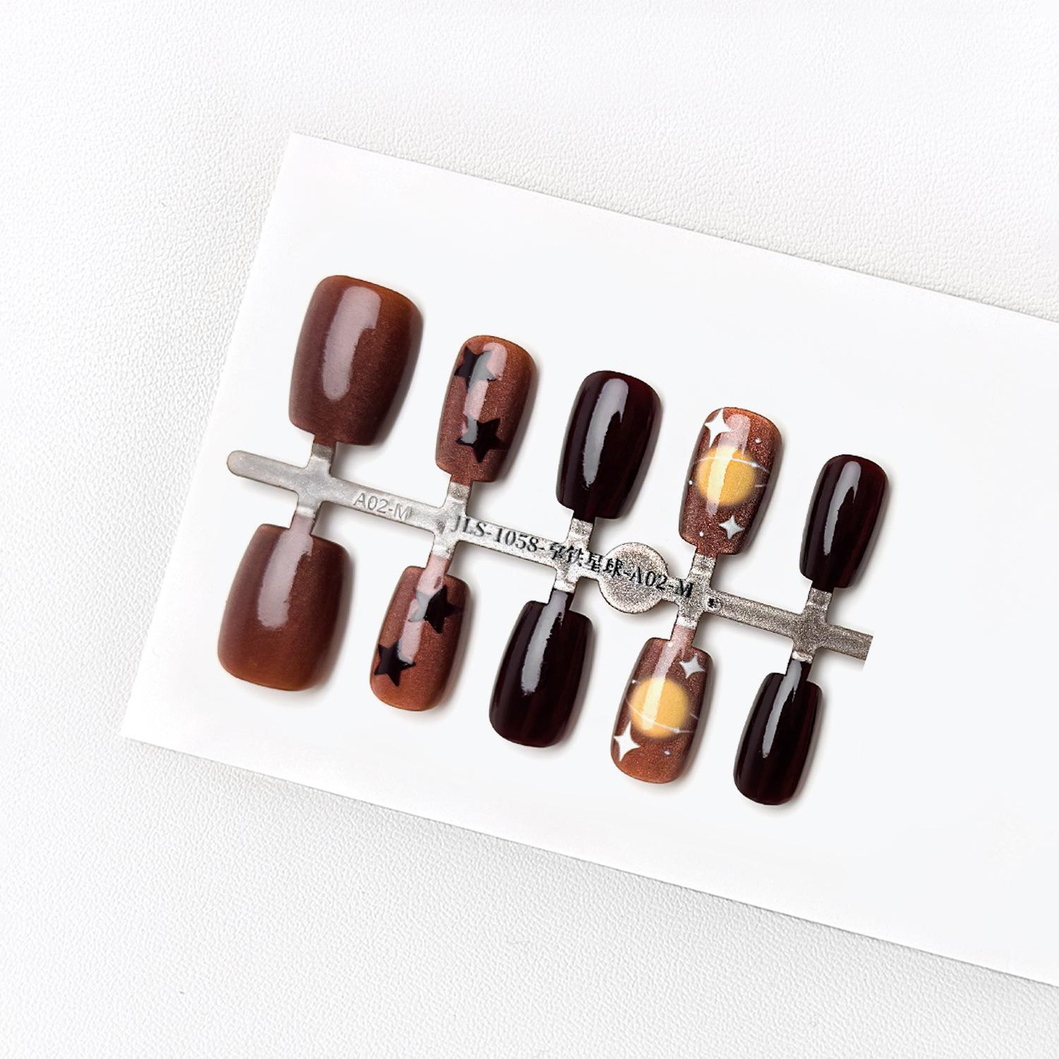 

Jiaolong Light Luxury Cat Paw Gradient Cartoon Nails - Gentle Whitening Super Short Manicure.