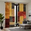 Piece Set High Definition Digital Printed Curtainmulticolored Patchwork Style Abstract Colorful Weave Pattern Rughome Decor Curtains Made Of Polyester