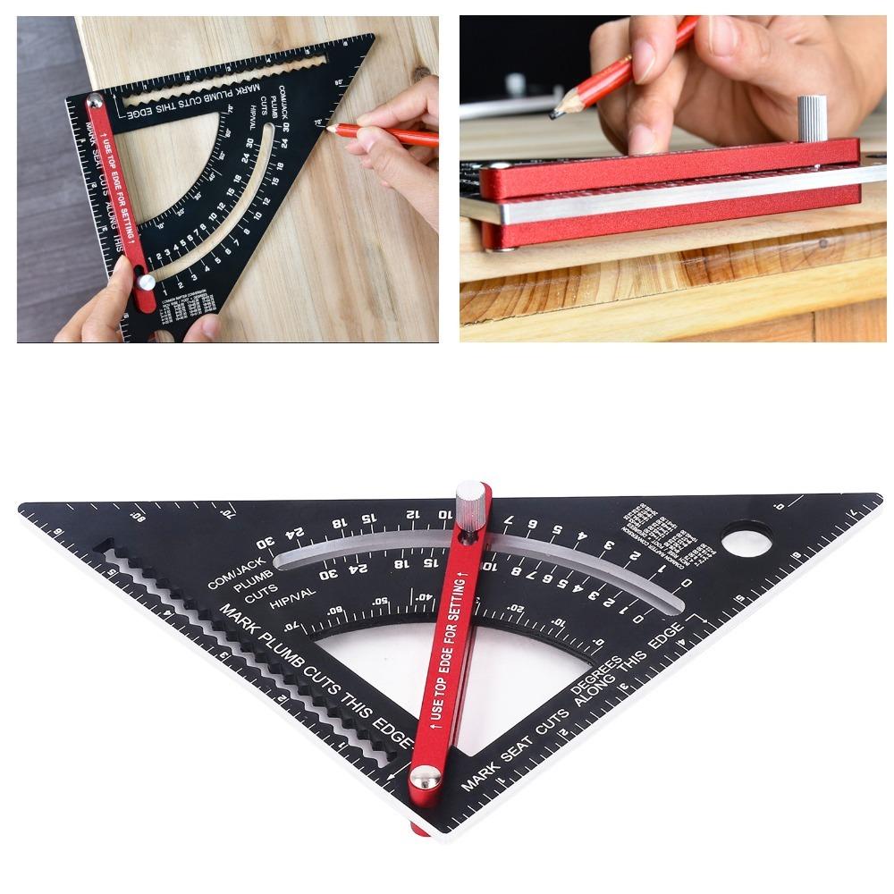 Adjustable Angle Woodworking Triangle Ruler 7 Inch Adjustable Rafter Framing Square Framing
