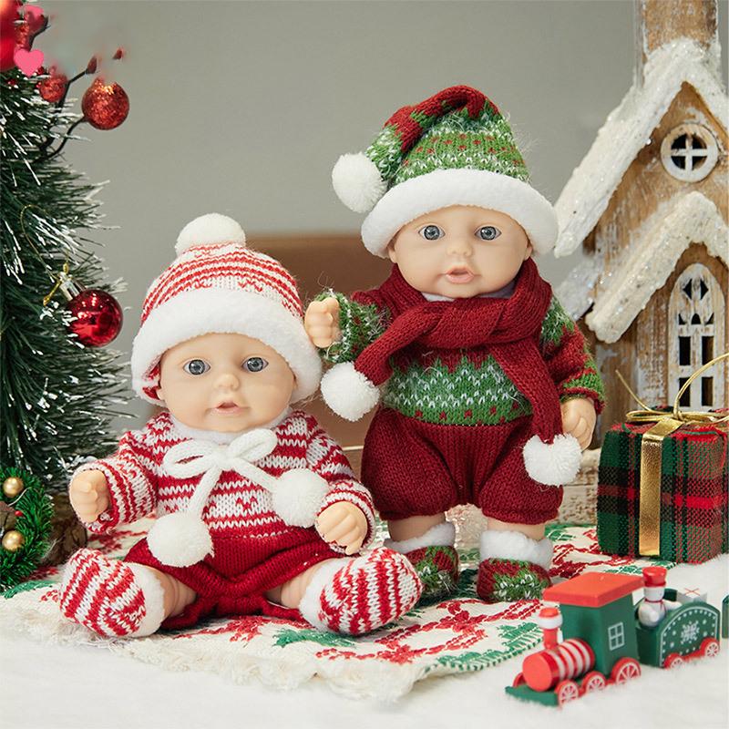 25CM Washable Lifelike Soft Hand-painted Simulation Baby Reborn Doll Children Accompany Play Doll