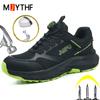 High Quality Work Safety Shoes Rotating Button Work Sneakers Steel Toe Shoes Anti-smash Anti Puncture Work Boots Indestructible