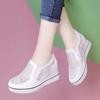 Fashion Comfortable Women Loafers  Lace Slip On Walking Shoes White Sneakers Casual Shoes Ballet Flats Platform Shoes Rhinestone