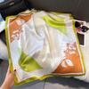 70x70cm Lightweight Silk-Look Square Scarf Women French Chic Hair Band Office Accessory Viscose 96%