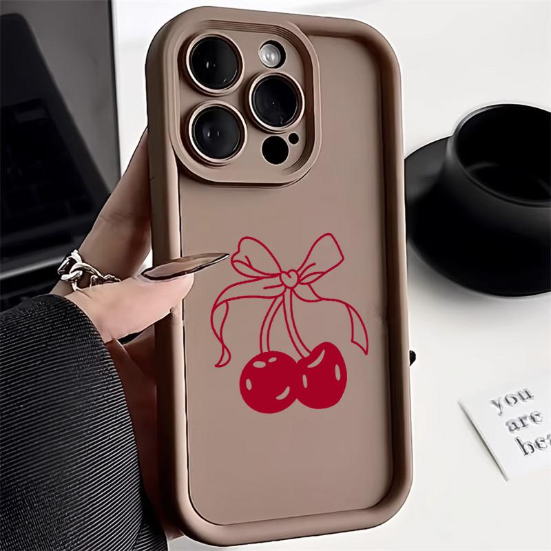 Red Cherry Phone Case For Samsung Galaxy S25 Ultra Case Samsung S22 Plus S23 S24 Ultra S20 S21 FE A73 A71 4G A06 A05S Case Cover
