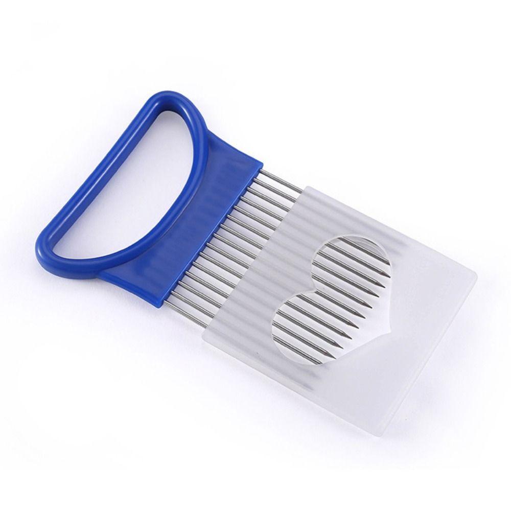 Effortless Tomato Cutter Holder Stainless Steel Vegetables Cutting Fork Onion Slicer Holder  Fruit