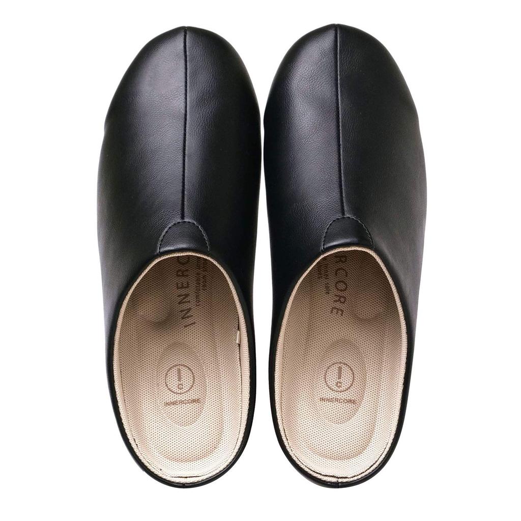Stylish Sizes Room Indoor Great for Guests [Friends Hill] Comfortable, easy-to-walk-in slippers, [Nippon Slippers] [Character] Black, 23.5cm-25cm,