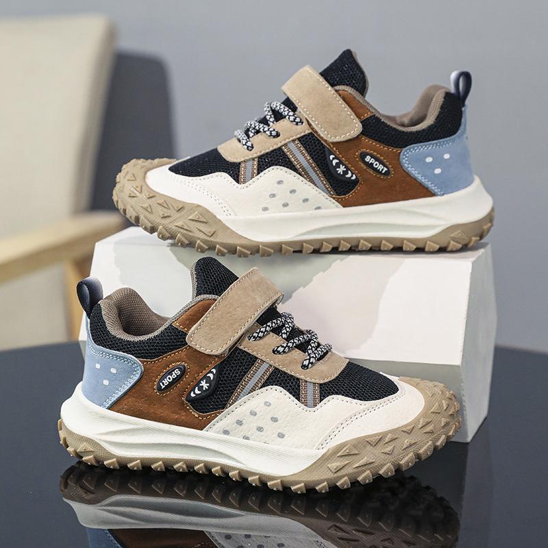 Girls' Pink Breathable Tire Sole Medium and Older Children's Sports Shoes 2025 New Spring and Autumn Boys' Mesh Outdoor Running Shoes