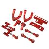 Garsent Metal Upper Lower Swing Arm Steering Cup Set for WPL D12 RC Replacement Aluminum Alloy High Strength RC Upper Lower Arm Steering Cup Set Car,