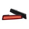 For Dodge Challenger 2008-2014 Clear & Smoked Lens LED Side Marker Lights Dual Row Amber Front Red Rear Side Fender Reflector