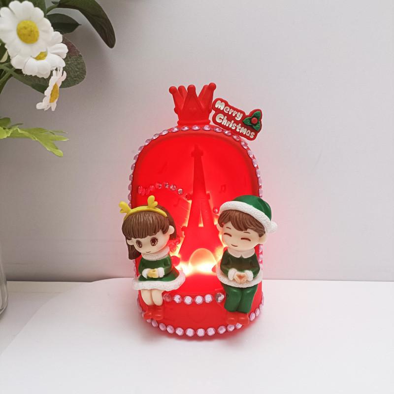 Christmas Red Specific Crown Tent Night Light Powered Aaa Battery Supply Power