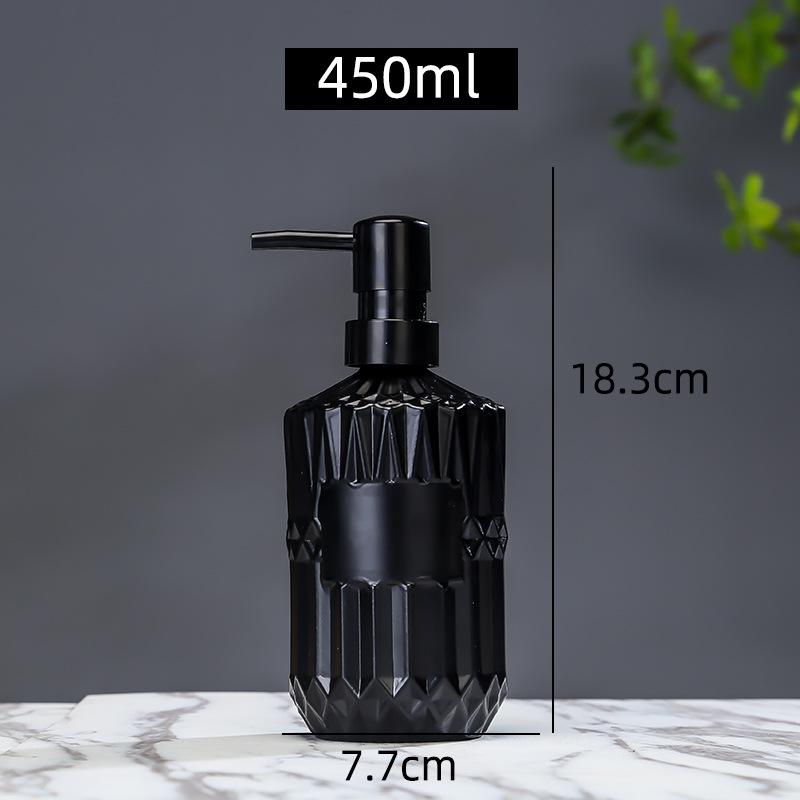 Nordische Badezimmerflaschen aus Glas: Spender für Duschgel, Lotion und Handdesinfektionsmittel